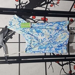 Lilly Pulitzer One‎ Shoulder Matteo Top NWT XXS Bennett Blue